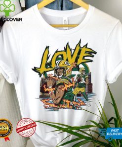 Green Bay Packers Jordan Love fire shirt