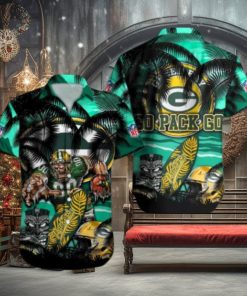 Green Bay Packers Mascot Design NFL Hawaiian Shirt, Green Bay Packers Fan Shirt for Sale