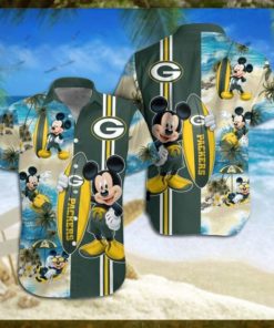 Green Bay Packers Mickey Mouse Hawaiian Shirt