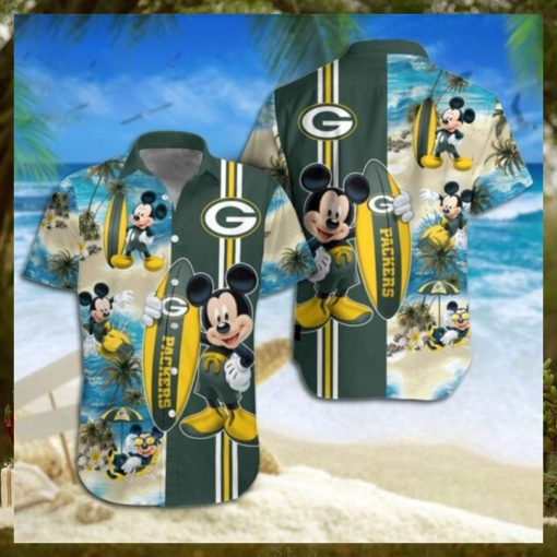 Green Bay Packers Mickey Mouse Hawaiian Shirt