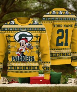 Green Bay Packers Mickey Mouse Santa Ugly Christmas Sweater