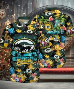 Green Bay Packers NFL Flower Hawaiian Shirt, Packers Merchandise