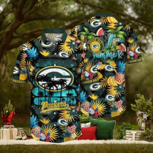 Green Bay Packers NFL Flower Hawaiian Shirt, Packers Merchandise