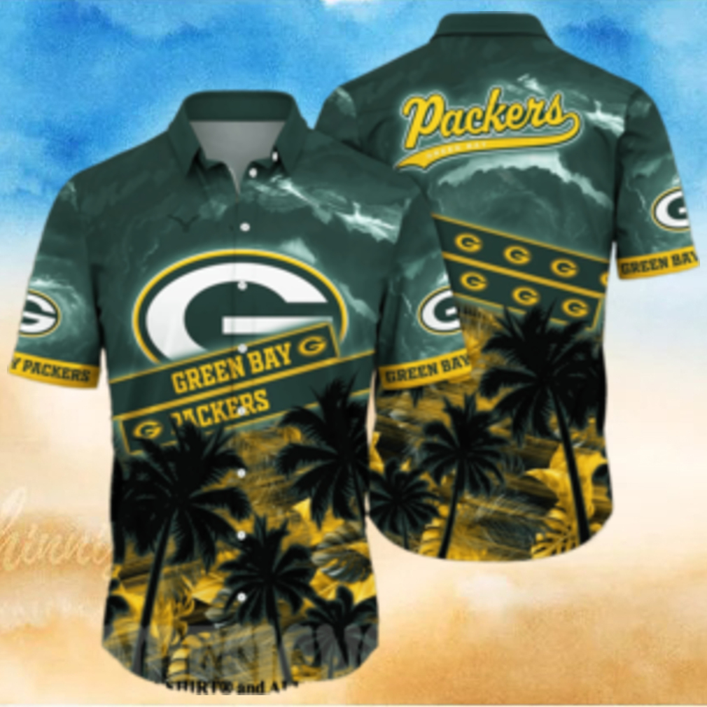 Green Bay Packers NFL Flower Tropical All Over Print Hawaiian Shirt Green Bay Packers NFL Flower Tropical All Over Print Hawaiian Shirt