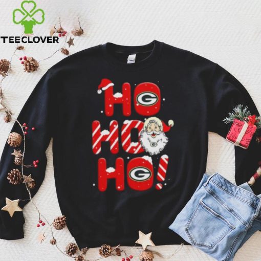 Green Bay Packers NFL Football Ho Ho Ho Santa Claus Merry Christmas Shirt