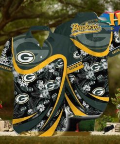 Green Bay Packers NFL Hawaiian Shirt Tropical Pattern Beach Shirts Gift For Sports Fans