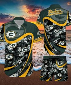 Green Bay Packers NFL SAS Tropical Pattern Hawaiian Shirt And Short For Men Women Gift Sport Summer beach