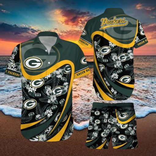 Green Bay Packers NFL SAS Tropical Pattern Hawaiian Shirt And Short For Men Women Gift Sport Summer beach