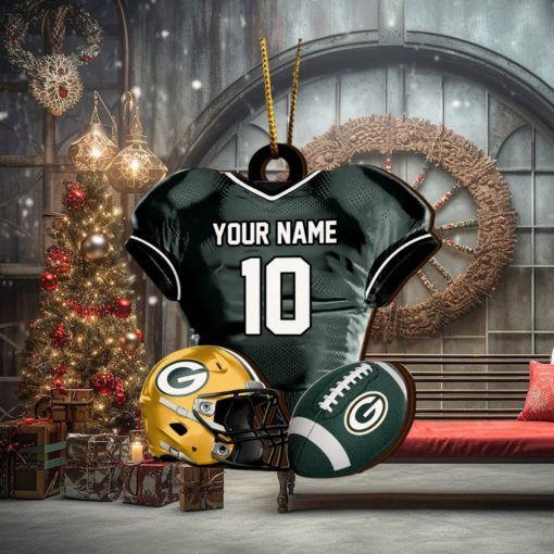 Green Bay Packers NFL Sport Ornament Custom Name And Number