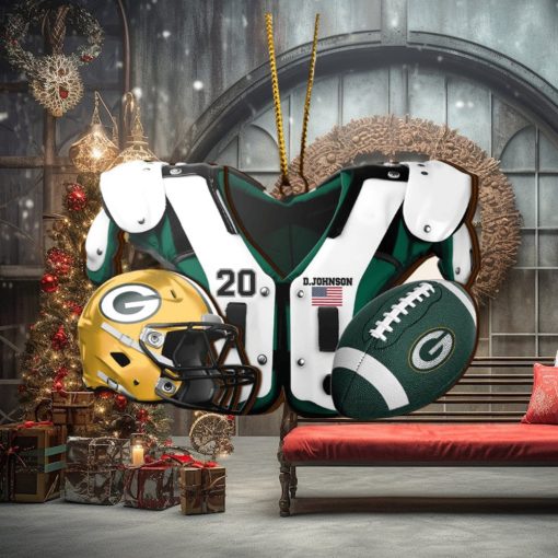 Green Bay Packers NFL Sport Ornament Custom Your Name And Number