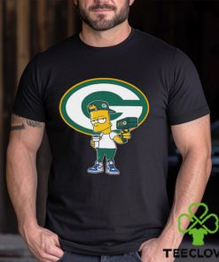 Green Bay Packers NFL X Bart Simpson cartoon shirt