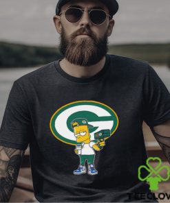 Green Bay Packers NFL X Bart Simpson cartoon shirt 2 Green Bay Packers NFL X Bart Simpson cartoon shirt