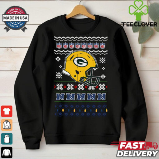 Green Bay Packers NFL football Christmas helmet shirt