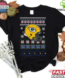 Green Bay Packers NFL football Christmas helmet shirt