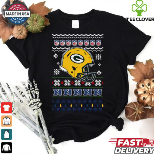 Green Bay Packers NFL football Christmas helmet shirt