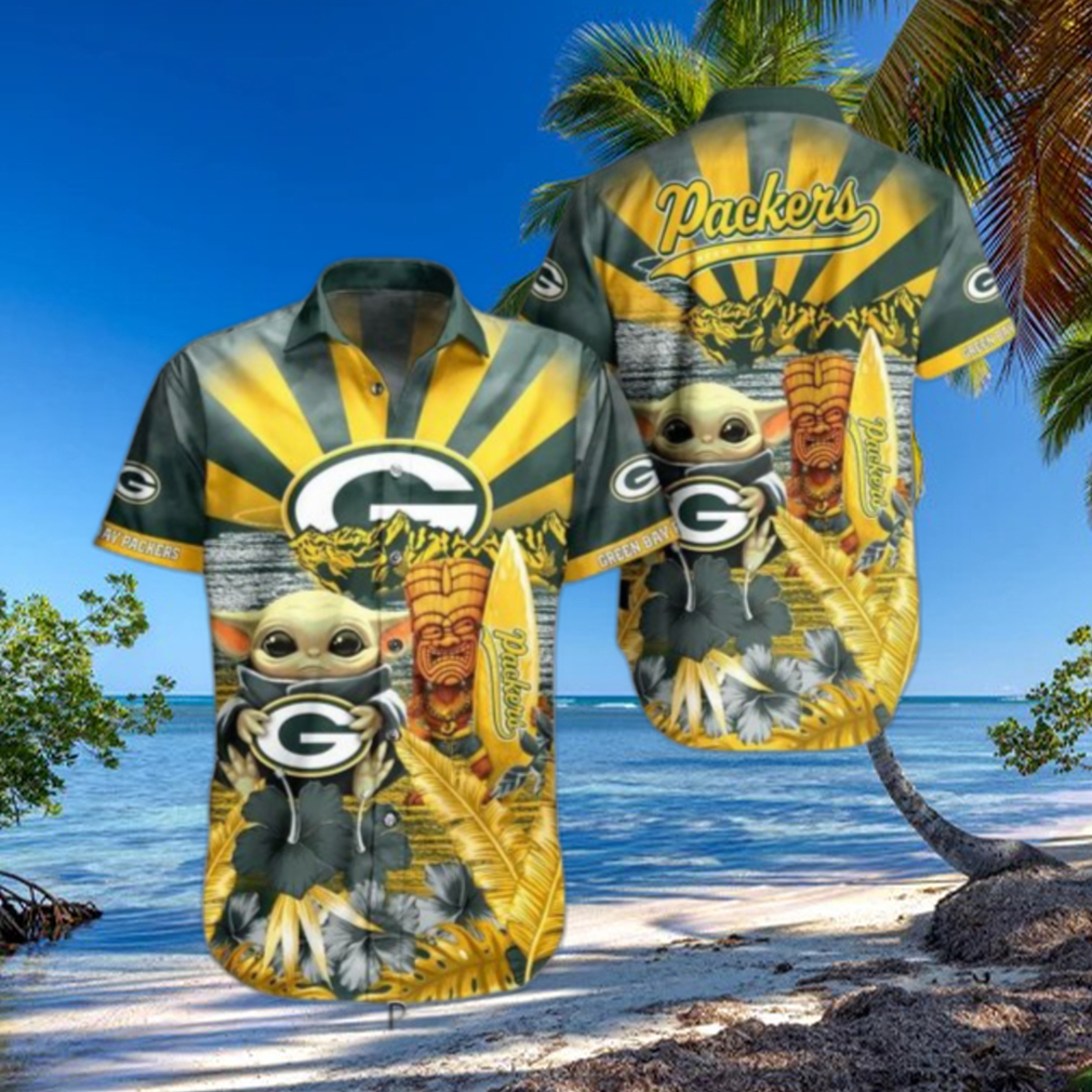 Green Bay Packers Hawaiian Shirt Baby Yoda Style Summer Trending