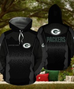 Green Bay Packers Nfl Football Team Logo Custom Personalized With Name All Over Print Design Black 3D T Shirt Zip Up Hoodie