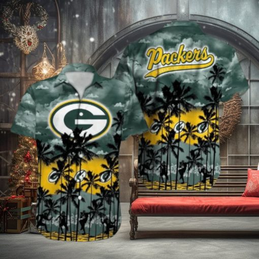 Green Bay Packers Palm Tree Design NFL Hawaiian Shirt, Packers Shirt