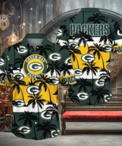 Green Bay Packers Palm Tree Pattern Hawaiian shirt, Green Bay Packers Gear