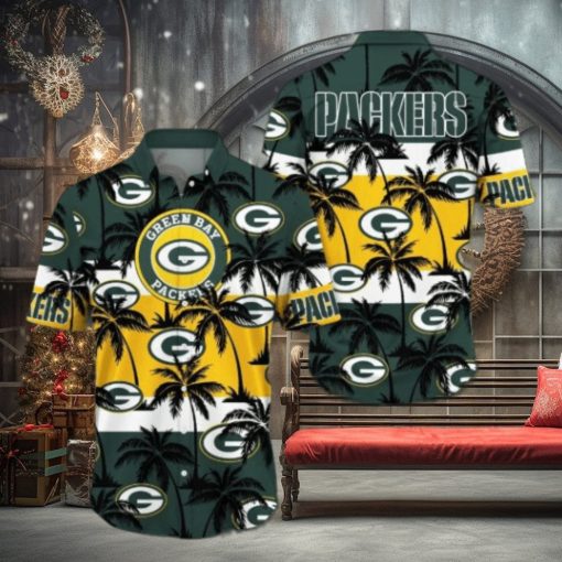 Green Bay Packers Palm Tree Pattern Hawaiian hoodie, sweater, longsleeve, shirt v-neck, t-shirt, Green Bay Packers Gear