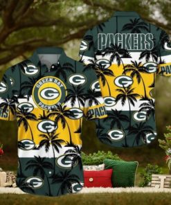 Green Bay Packers Palm Tree Pattern Hawaiian hoodie, sweater, longsleeve, shirt v-neck, t-shirt, Green Bay Packers Gear