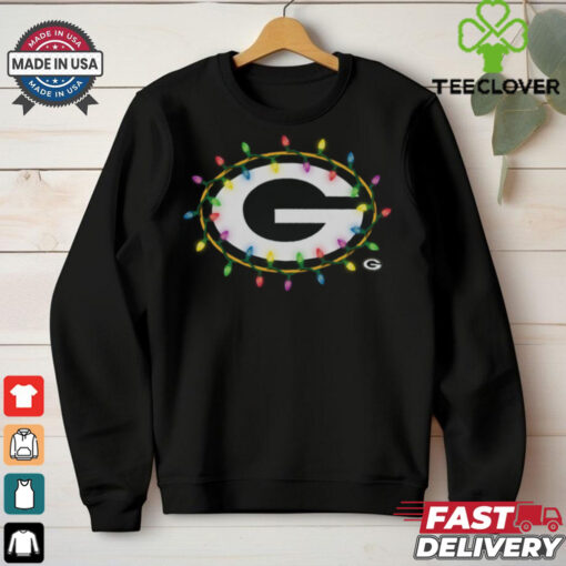 Green Bay Packers Primary Logo Holiday Lights T Shirt