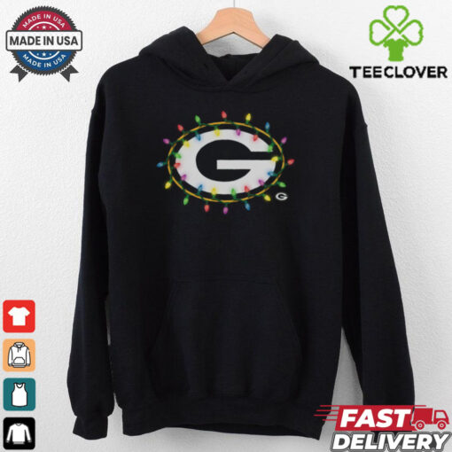 Green Bay Packers Primary Logo Holiday Lights T Shirt