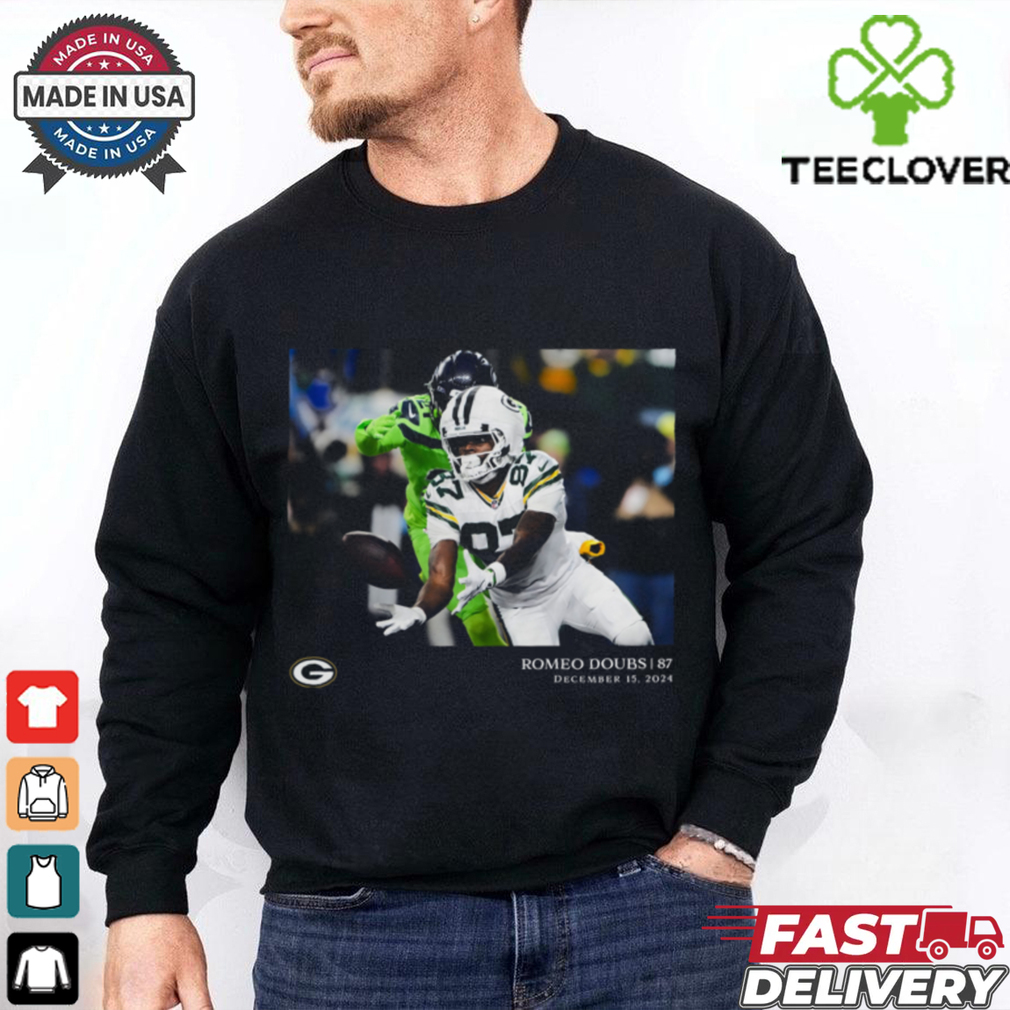 Green Bay Packers Romeo Doubs Black NFL Flash Features Week 15 T Shirt Green Bay Packers Romeo Doubs Black NFL Flash Features Week 15 T Shirt