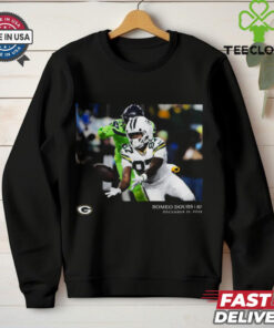 Green Bay Packers Romeo Doubs Black NFL Flash Features Week 15 T Shirt