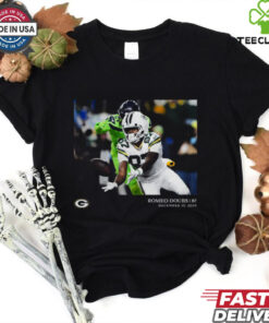 Green Bay Packers Romeo Doubs Black NFL Flash Features Week 15 T Shirt