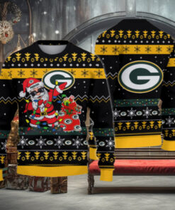 Green Bay Packers Santa Claus Ugly Christmas Sweater