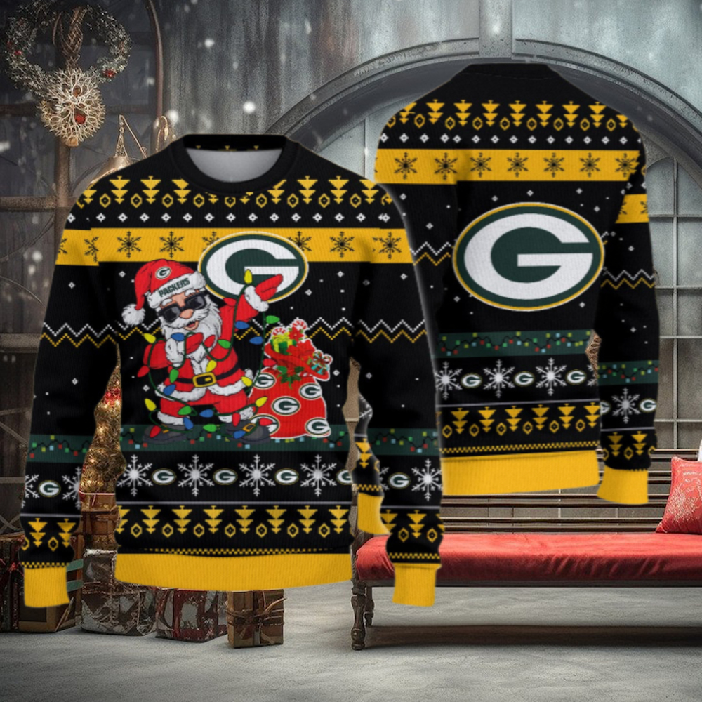 Green Bay Packers Santa Claus Ugly Christmas Sweater Green Bay Packers Santa Claus Ugly Christmas Sweater