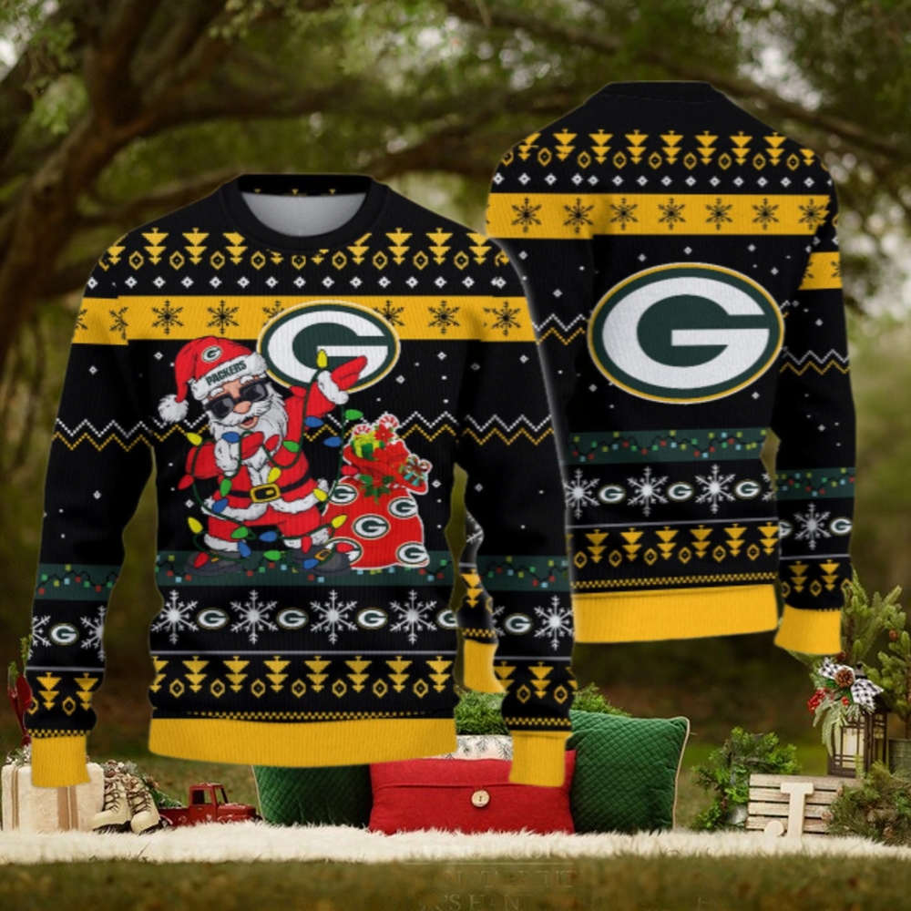 Green Bay Packers Santa Claus Ugly Christmas Sweater Green Bay Packers Santa Claus Ugly Christmas Sweater