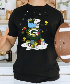 Green Bay Packers Santa Snoopy Wish You A Merry Christmas Shirt