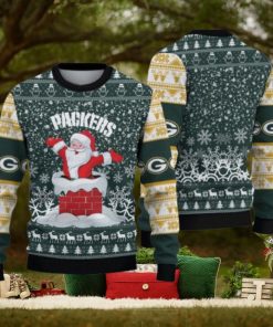 Green Bay Packers Santa Ugly Christmas Sweater 3D Gift For Fans