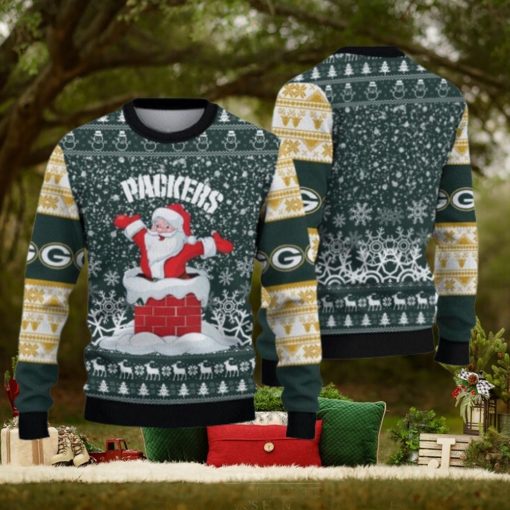 Green Bay Packers Santa Ugly Christmas Sweater 3D Gift For Fans