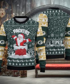 Green Bay Packers Santa Ugly Christmas Sweater 3D Gift For Fans