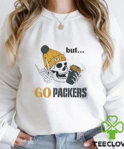 Green Bay Packers Skeleton Dead Inside But Packers Logo Christmas Shirt