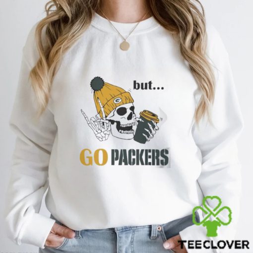 Green Bay Packers Skeleton Dead Inside But Packers Logo Christmas Shirt