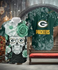 Green Bay Packers Skull NFL Gift For Fan Hawaiian Shirt Graphic Printed 1 Green Bay Packers Skull NFL Gift For Fan Hawaiian Shirt Graphic Printed