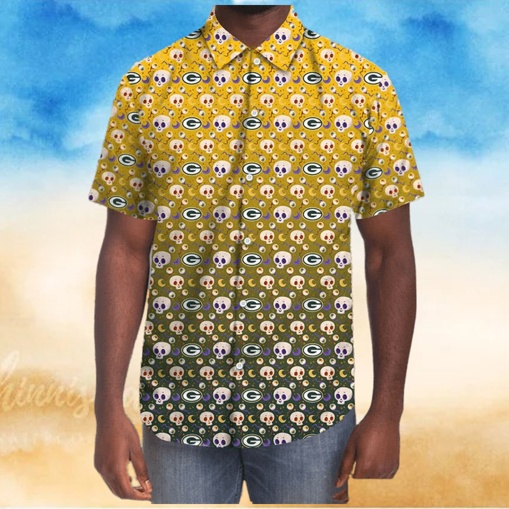 Green Bay Packers Nfl Football The Champion Skull Strong Design Hawaiian  Shirt And Beach Short Gift For Men Women