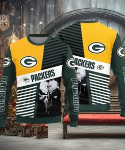 Green Bay Packers Skull Pattern Ugly Christmas Sweater