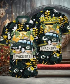 Green Bay Packers Summer Car NFL Hawaiian Shirt, Packers Gear