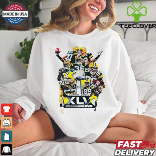 Green Bay Packers Super Bowl XLV champions graphic team shirt