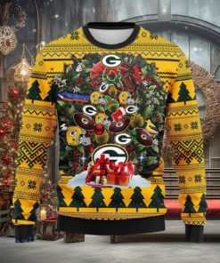 Green Bay Packers Tree Ball Christmas Ugly Sweater