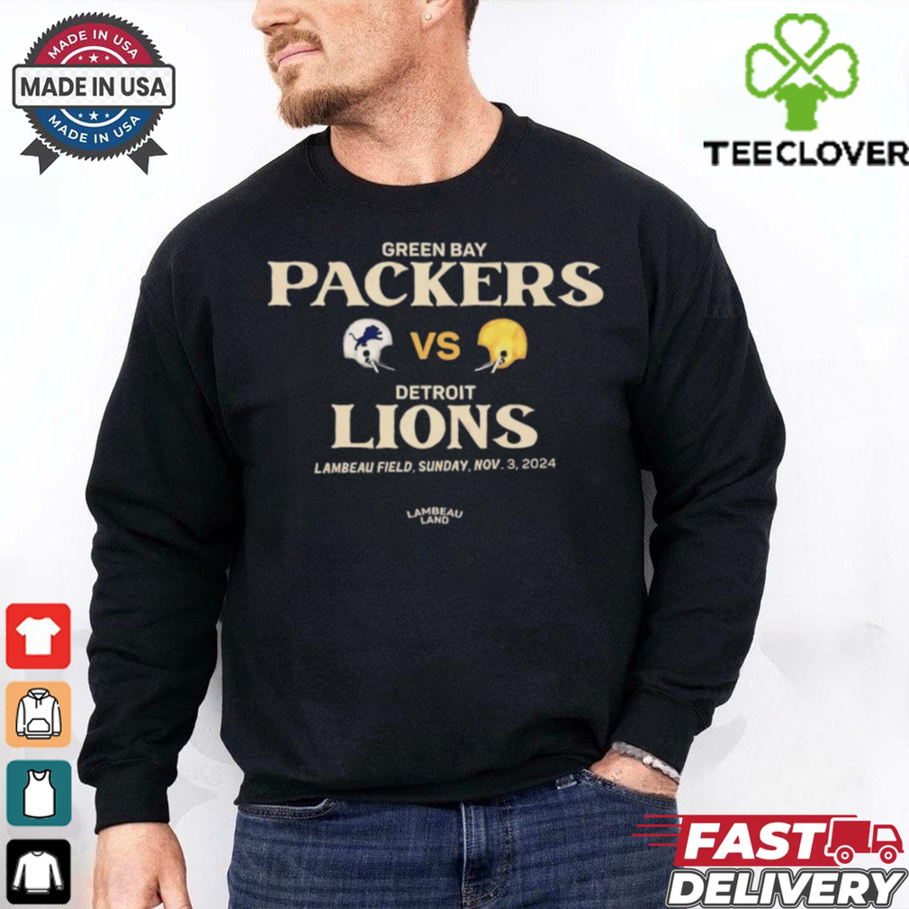Green Bay Packers Vs Detroit Lions Lambeau Field Sunday Nov 3 2024 t shirt Green Bay Packers Vs Detroit Lions Lambeau Field Sunday Nov 3 2024 t shirt