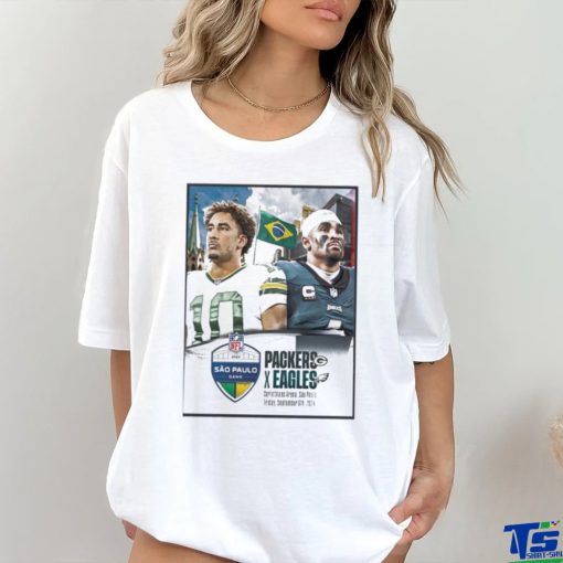 Green Bay Packers Vs Philadel Philadelphia Eagles NFL 2024 Sao Paolo Game Brazil Week 1 Home Decor Poster Shirt