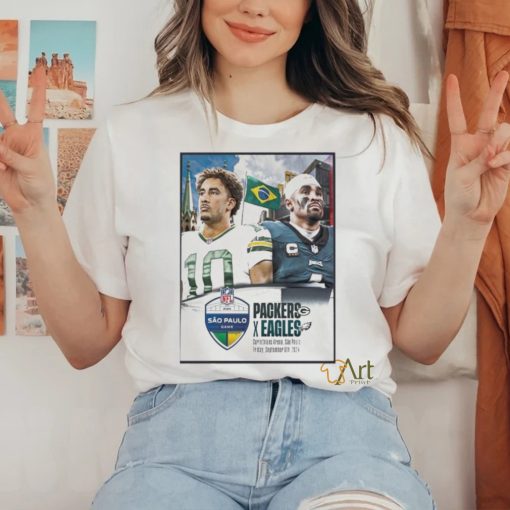 Green Bay Packers Vs Philadel Philadelphia Eagles NFL 2024 Sao Paolo Game Brazil Week 1 Home Decor Poster Shirt