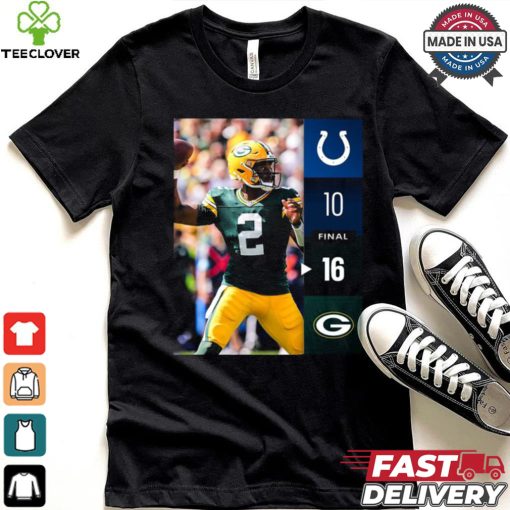 Green Bay Packers Win 16 10 Indianapolis Colts 2024 NFL Week 2 Final Score Shirt