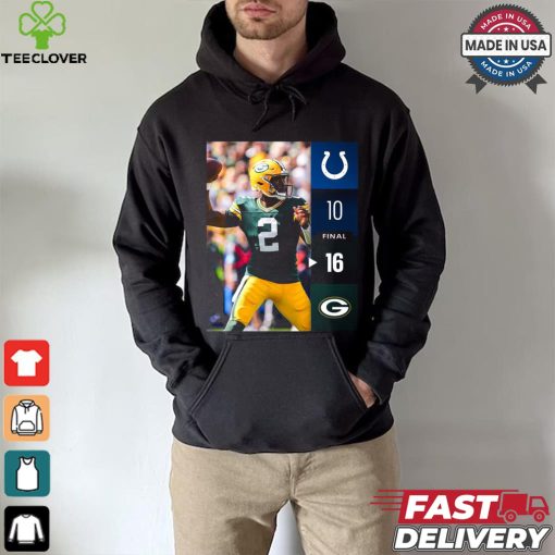 Green Bay Packers Win 16 10 Indianapolis Colts 2024 NFL Week 2 Final Score Shirt